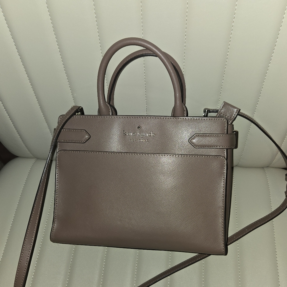 Kate Spade New York Staci medium Saffiano Leather satchel purse Mauve